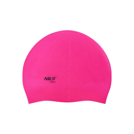 bilde 2 - NQC SOLID COLOR DARK PINK SILICONE SIMMING CAP DOTS NILS AQUA