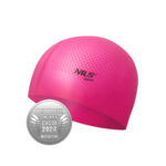 bilde 4 - NQC SOLID COLOR DARK PINK SILICONE SIMMING CAP DOTS NILS AQUA