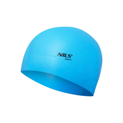 bilde 1 - NQC SOLID COLOR LIGHT BLUE SILICONE SIMMING CAP DOTS NILS AQUA