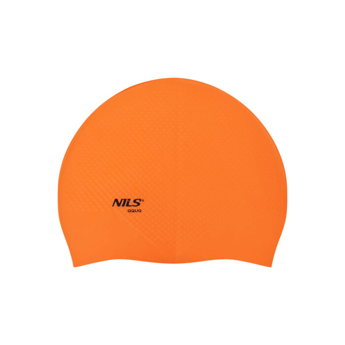 bilde 2 - NQC SOLID COLOR Orange SILICONE SIMMING CAP DOTS NILS AQUA