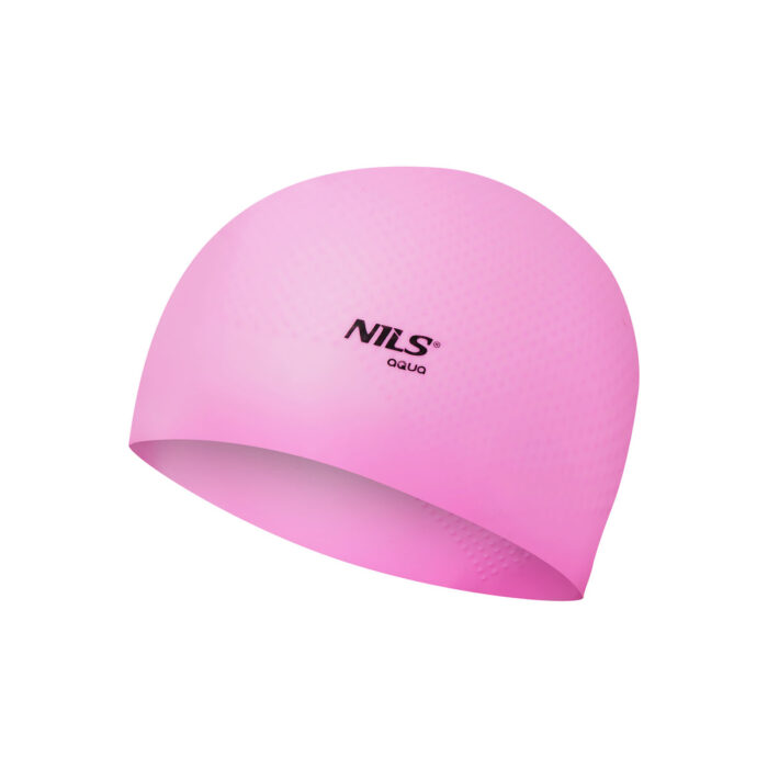 bilde 1 - NQC SOLID COLOR PINK SILICONE SIMMING CAP DOTS NILS AQUA