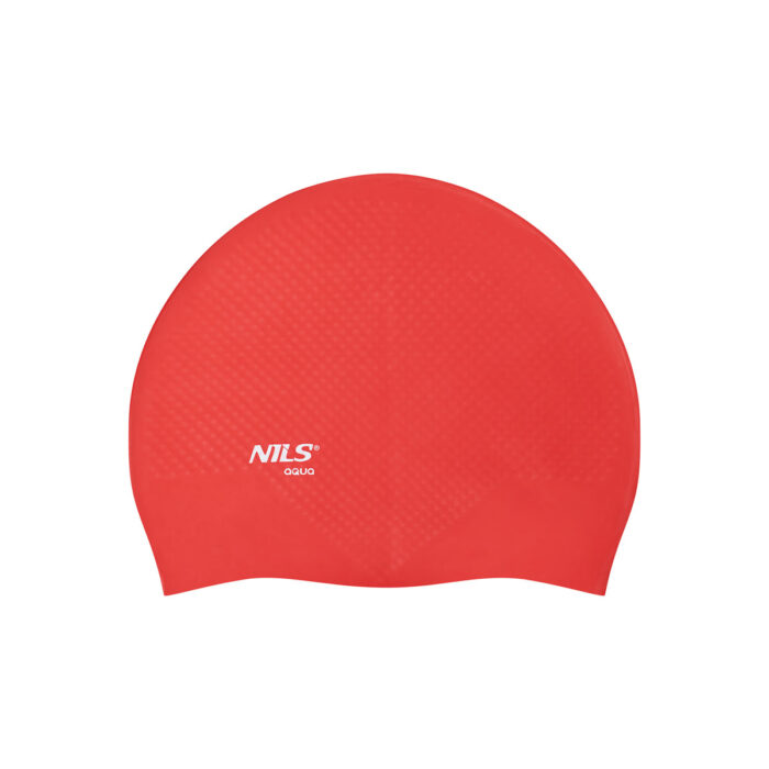 bilde 3 - NQC SOLID COLOR RED Silikone SIMMING CAP DOTS NILS AQUA