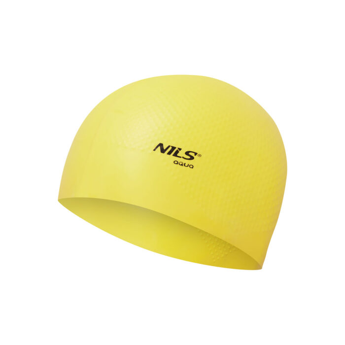 bilde 1 - NQC SOLID COLOR YELLOW SILICONE SIMMING CAP DOTS NILS AQUA
