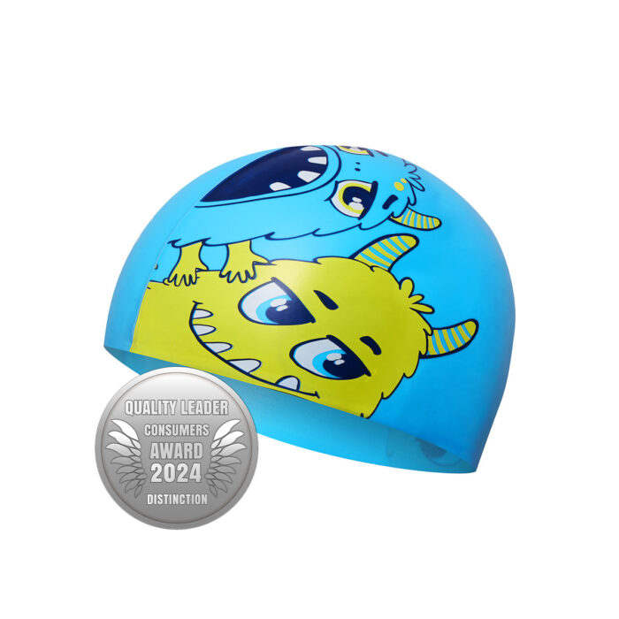 bilde 7 - NQC MONSTER BLUE KIDS SIMMING CAP NILS AQUA