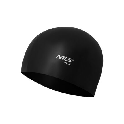 bilde 1 - NQC SOLID COLOR BK01 BLACK SILICONE SIMMING CAP NILS AQUA