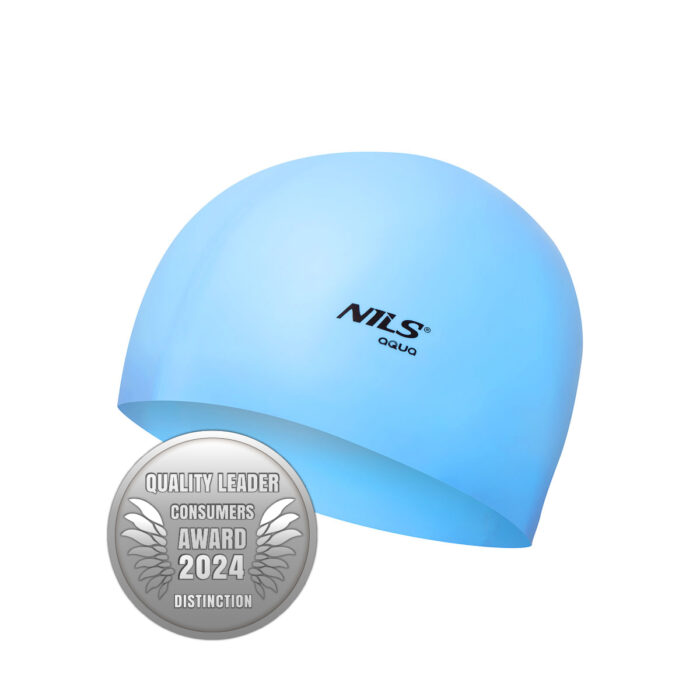 bilde 4 - NQC SOLID COLOR BL01 LIGHT BLUE SILICONE SIMMING CAP NILS AQUA