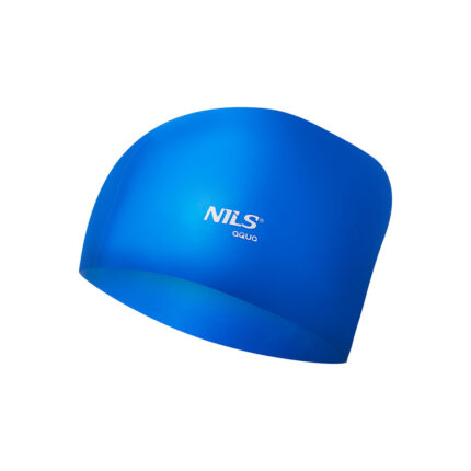 bilde 1 - NQC SOLID COLOR BLUE SILICONE SIMMING CAP For Long HAIR NILS AQUA