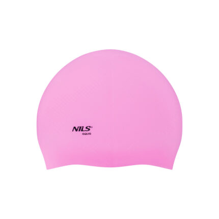 bilde 2 - NQC SOLID COLOR PINK SILICONE SIMMING CAP DOTS NILS AQUA