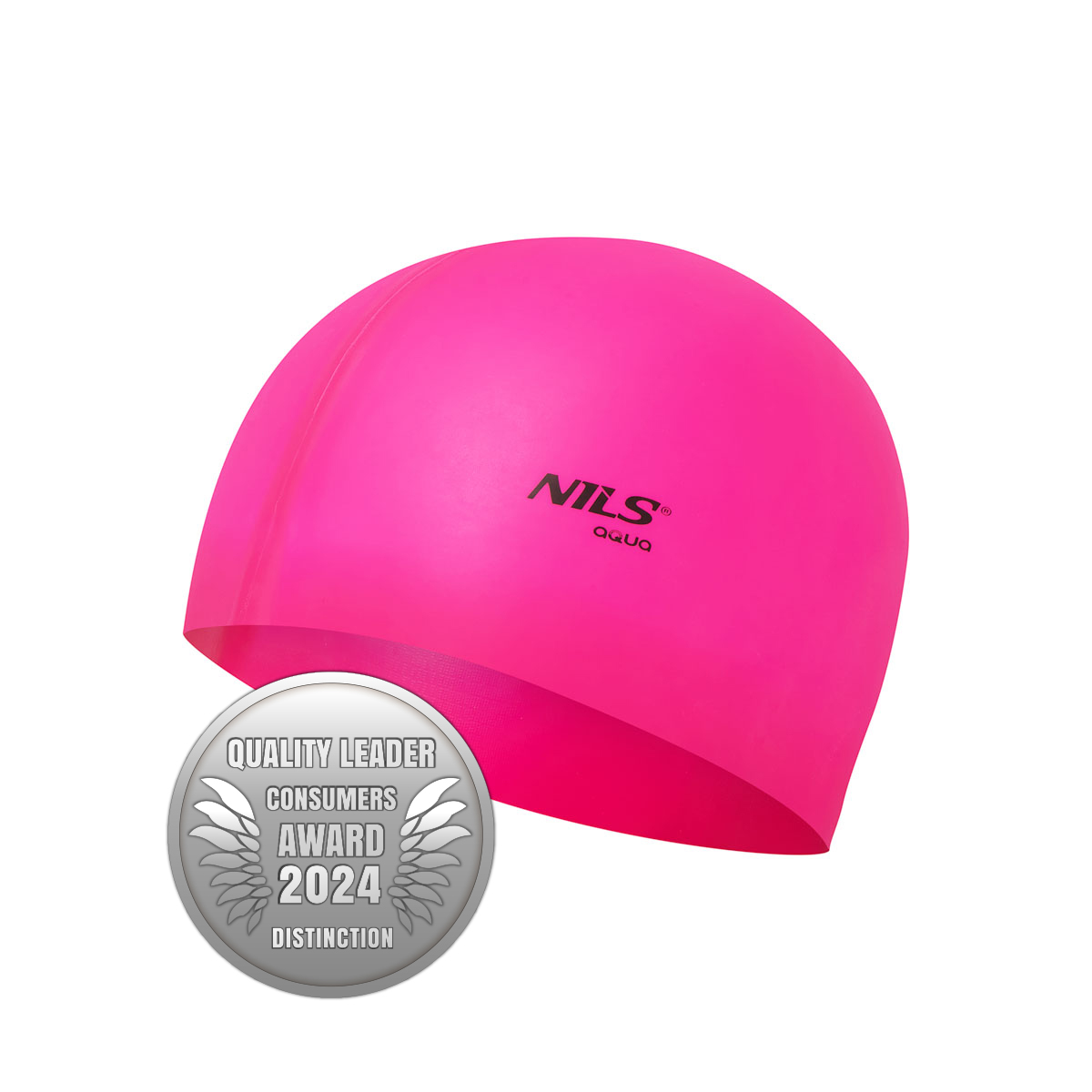bilde 4 - NQC SOLID COLOR PK01 PINK SILICONE SIMMING CAP NILS AQUA