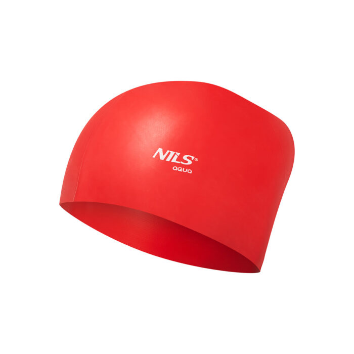 bilde 2 - NQC SOLID COLOR RED Silikone SIMMING CAP DOTS NILS AQUA