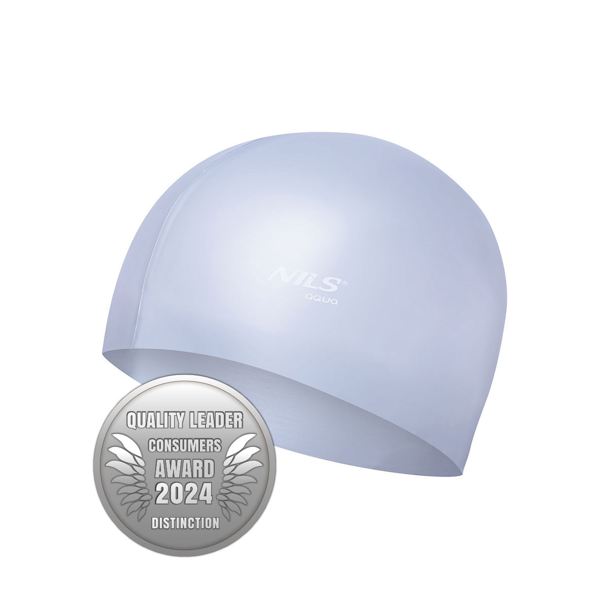 bilde 4 - NQC SOLID COLOR SL01 GRAY SILICONE SIMMING CAP NILS AQUA