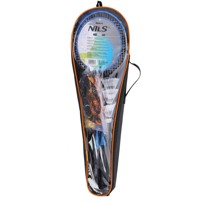 bilde 6 - SRZ012 Steel/Badminton SET 2 ROCKETS + 3 SHUTTLECCKS + MESH + FORSIDE NILS