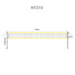 bilde 4 - NT320 BADMINTON NET TELESCOPIC POSTS 600x60cm +FULL FORSIDE NILS