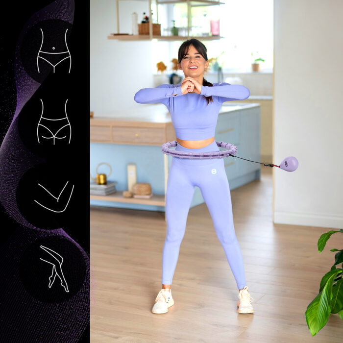 bilde 4 - SET HULA HOOP OHA02 VIOLET MED VEKT EN FASSER + VISTE SUPPORT BR160