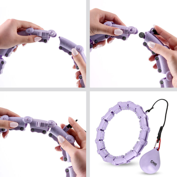 bilde 5 - SET HULA HOOP OHA02 VIOLET MED VEKT EN FASSER + VISTE SUPPORT BR160