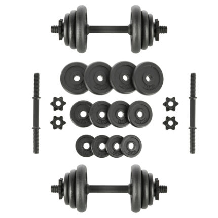 bilde 1 - STO20 BLACK PLATES DUMBELL SET I SUITCASE 2 x 9 KG En FASSER