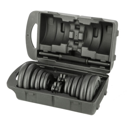 bilde 2 - STO20 BLACK PLATES DUMBELL SET I SUITCASE 2 x 9 KG En FASSER