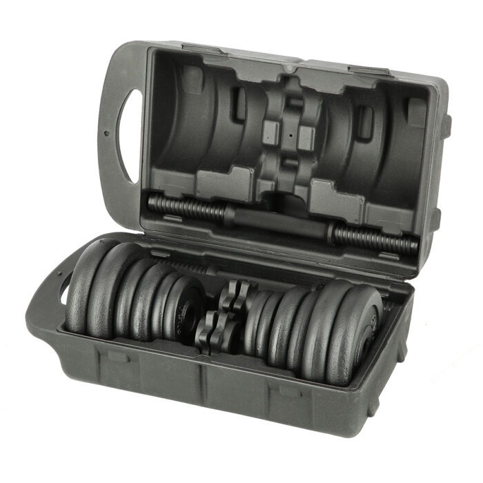 bilde 2 - STO20 BLACK PLATES DUMBELL SET I SUITCASE 2 x 9 KG En FASSER