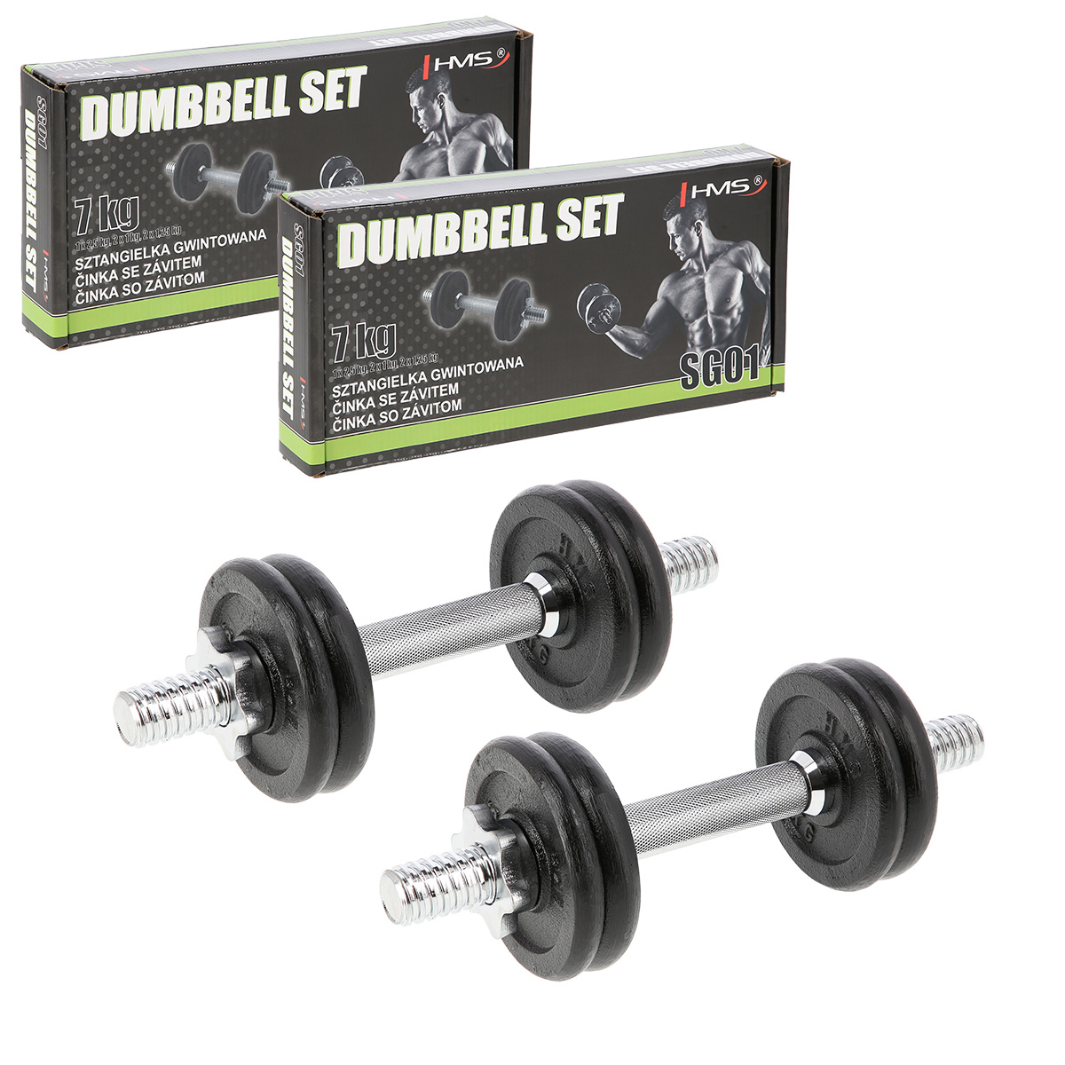 bilde 3 - SG02 CAST IRON DUMBELL 2x7KG HMS