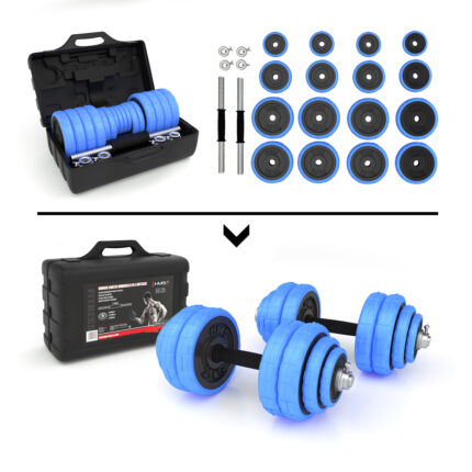 bilde 2 - SGG30 Dumbell SET-BARBELL I SUITCASE 30KG HMS
