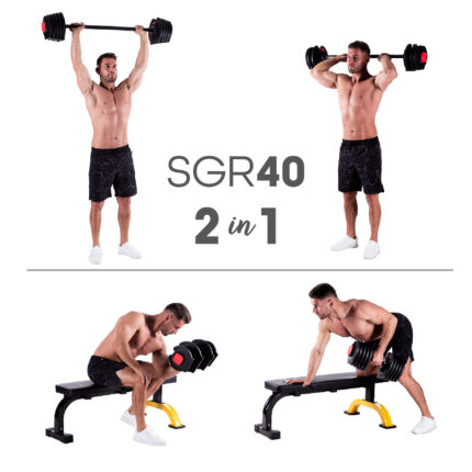 bilde 2 - SGR40 PRO SET 2IN1 SET Dumbell 40 KGS HMS