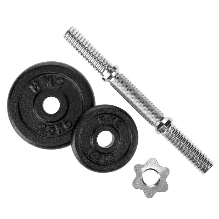 bilde 7 - ST20 BLACK PLATES Dumbell SET i SUITCASE 20KG HMS