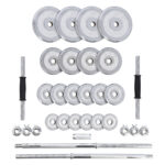 bilde 2 - STC50 CHROME Dumbell SET-BARBELL I SUITCASE 2x25KG HMS