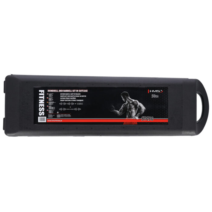 bilde 3 - STC50 CHROME Dumbell SET-BARBELL I SUITCASE 2x25KG HMS