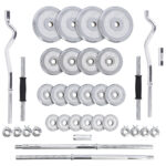 bilde 2 - STC55 CHROME Dumbell SET-BARBELL I SUITCASE 55KG HMS