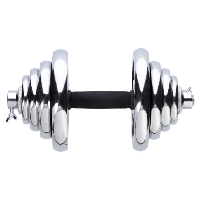 bilde 5 - STC55 CHROME Dumbell SET-BARBELL I SUITCASE 55KG HMS