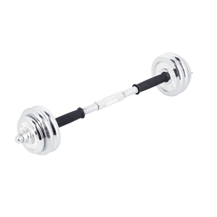 bilde 10 - STC55 CHROME Dumbell SET-BARBELL I SUITCASE 55KG HMS