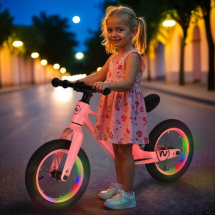 bilde 2 - RB901 LED BALANCE BIKE WHEEL 12'' PINK NILS FUN