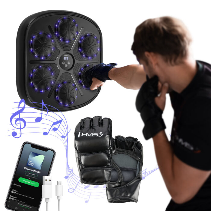 bilde 2 - TB03 INTELLIGENT MUSIC BOXING MACHINE BLUETOOTH WITH GLOVES HMS
