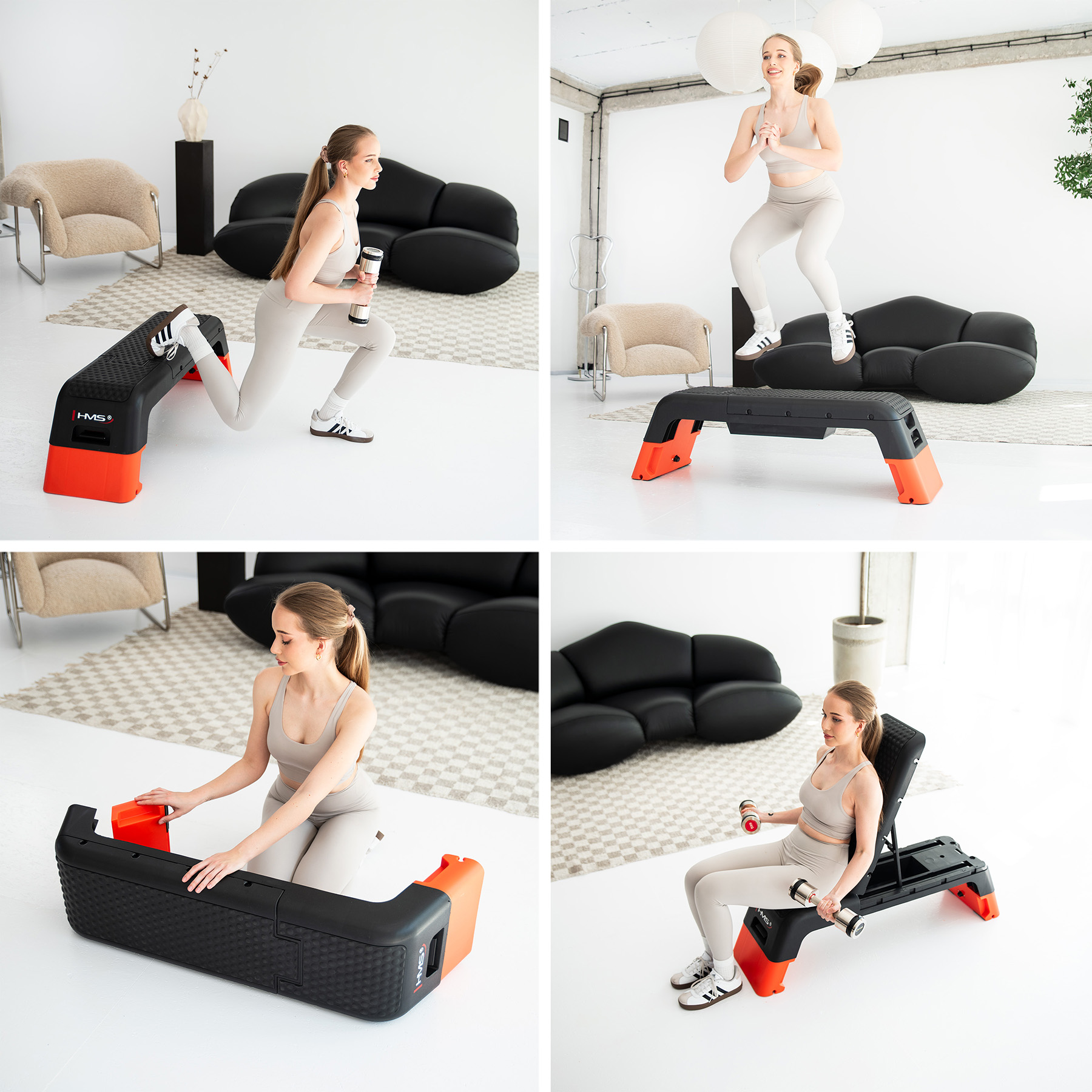 bilde 7 - AS009 PRO ADJUSTABLE AEROBIC STEP WITH BENCH FUNCTION COMMERCIAL HMS