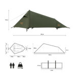 bilde 2 - NC2502 TENT ULTRA LIGHT SKYAIR 2 GREEN NILS CAMP