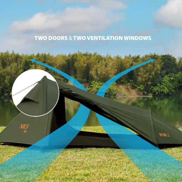 bilde 8 - NC2502 TENT ULTRA LIGHT SKYAIR 2 GREEN NILS CAMP