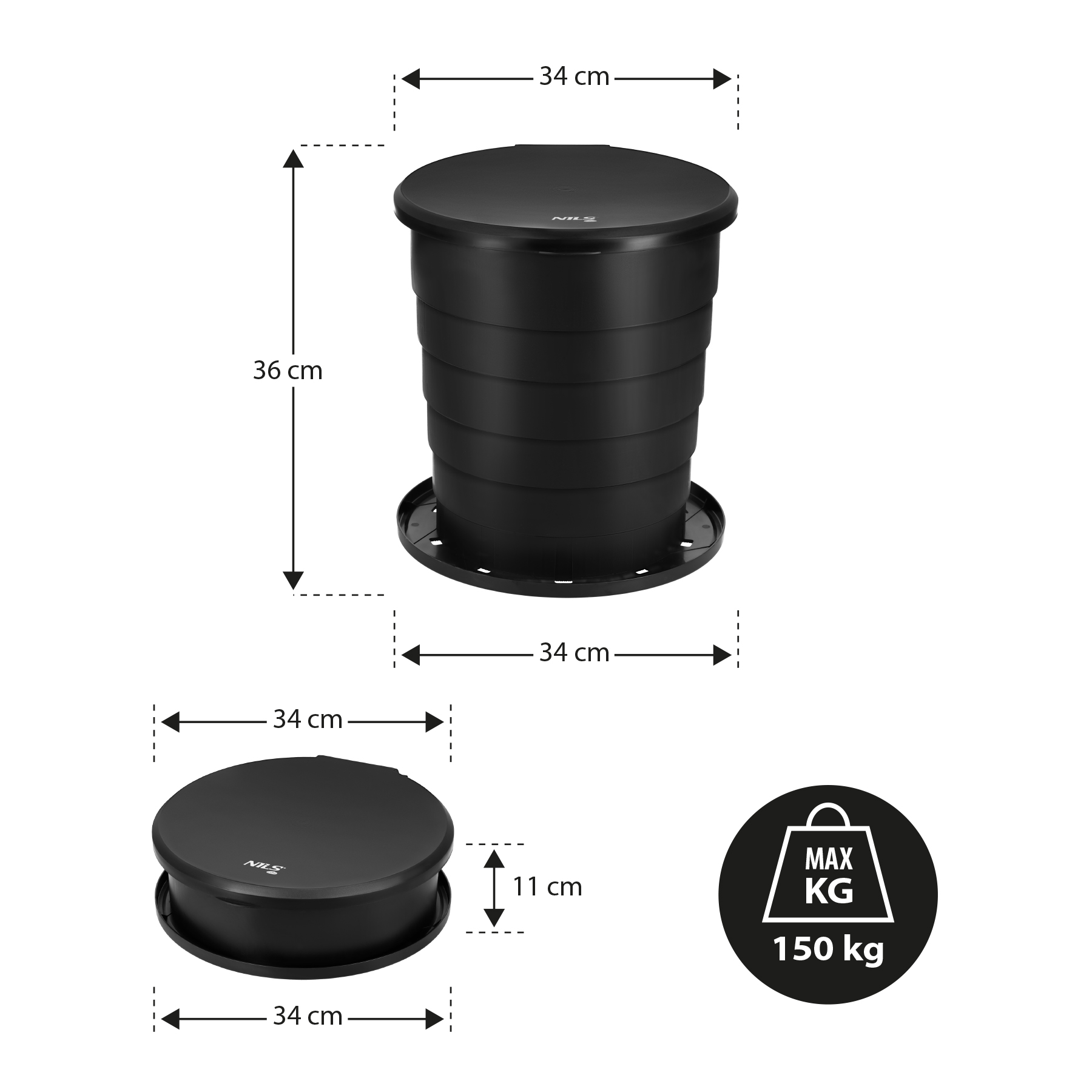 bilde 4 - NC0024 PORTABLE FOLDING TRAVEL TOILET NILS CAMP