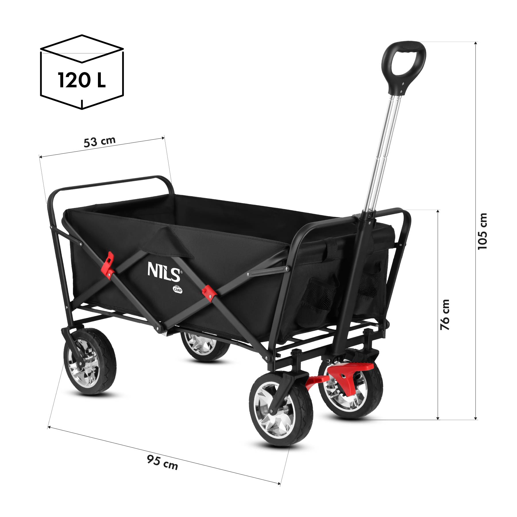 bilde 8 - NC2603 BLACK TROLLEY 120L NILS CAMP