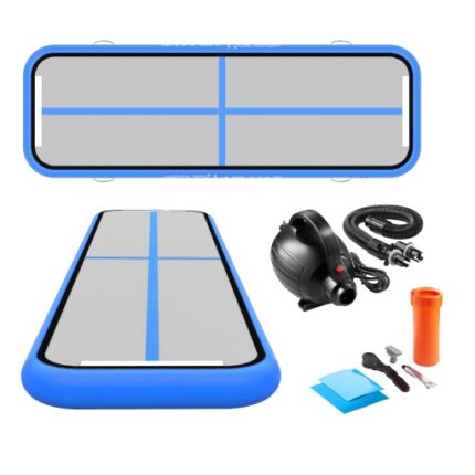 Air Track gymnastikkmatte 3 meter oppblåsbar treningsmatte med elektrisk pumpe