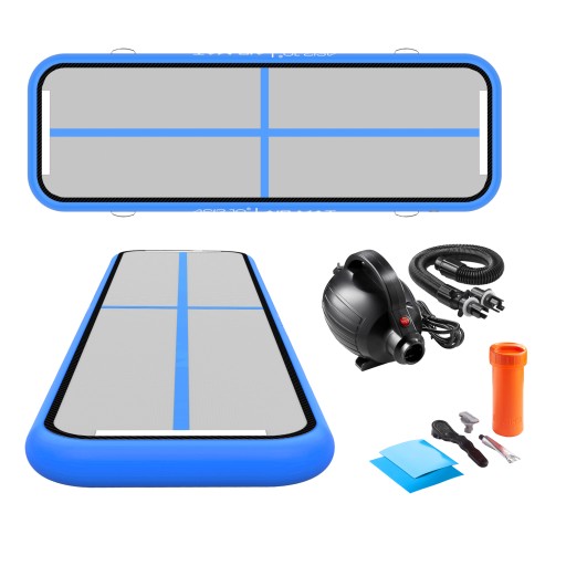 Air Track gymnastikkmatte 3 meter oppblåsbar treningsmatte med elektrisk pumpe