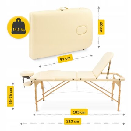 REHABILITERING MASSASJEBORD SENG BÆRBAR SAMMENLEGGBAR JUSTERBAR - TREKK