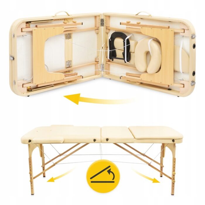 REHABILITERING MASSASJEBORD SENG BÆRBAR SAMMENLEGGBAR JUSTERBAR - TREKK