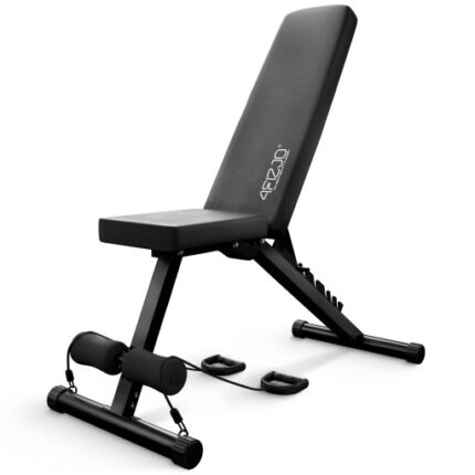 Regulerbar treningsbenk sammenleggbar og multifunksjonell med justerbar rygg og stålramme for hjemmegym