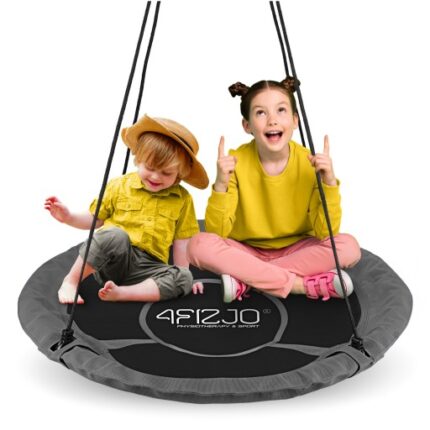 Storkereir huske for barn XL 110 cm vanntett og justerbar rund huske for hage terrasse og lekeplass