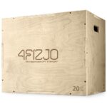 Jump Box plyometrisk kasse 40 × 60 × 50 cm trekonstruksjon for styrke spenst og eksplosive øvelser