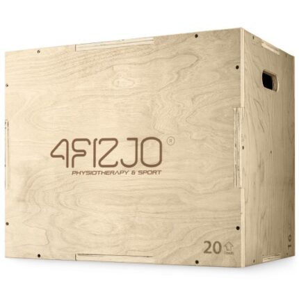 Jump Box plyometrisk kasse 40 × 60 × 50 cm trekonstruksjon for styrke spenst og eksplosive øvelser