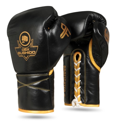 DBX BUSHIDO ProFighter Gold Legacy Series boksehansker ekte lær premium snu