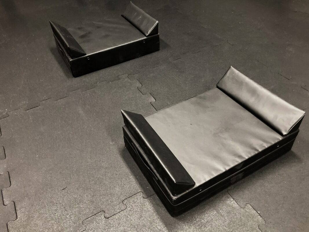 Drop Pad matte for vektstang 60 x 60 x 15 cm PVC-belagt duk Ring-Sport støydempende treningsmatte