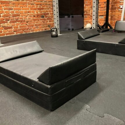 Drop Pad matte for vektstang 60 x 60 x 15 cm PVC-belagt duk Ring-Sport støydempende treningsmatte