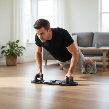 bilde 2 - DBP02 MULTIFUNCTIONAL BOARD FOR ABDOMINAL MUSCLE EXERCISES AND PUSH-UPS WITH ROPES 3-IN-1 HMS